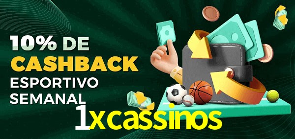 10% de bônus de cashback na 1xcassinos